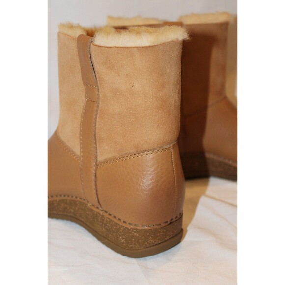 Dansko Mckenzie Leather Shearling Lined Boots Size EU 39 US 8.5-9 NIB $200 TAN - Picture 6 of 8
